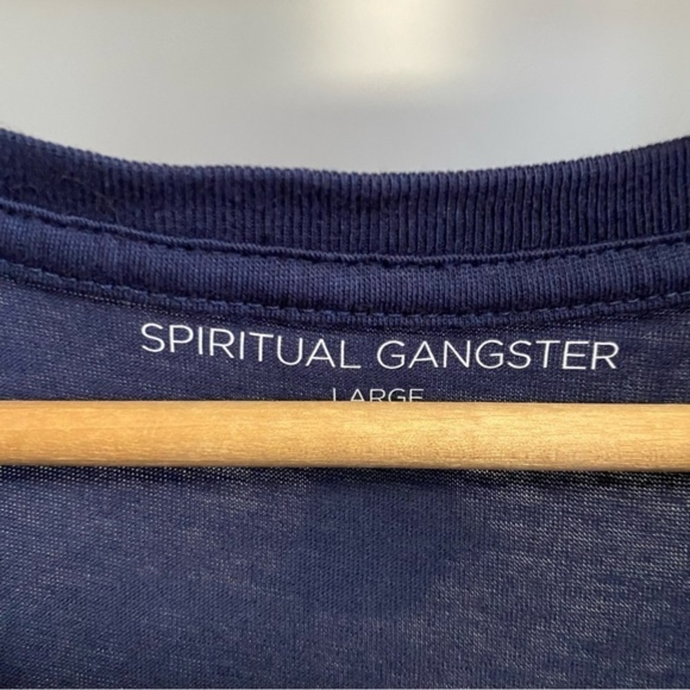 Spiritual Gangster Navy Blue Love Muscle Tank Top - Picture 8 of 13